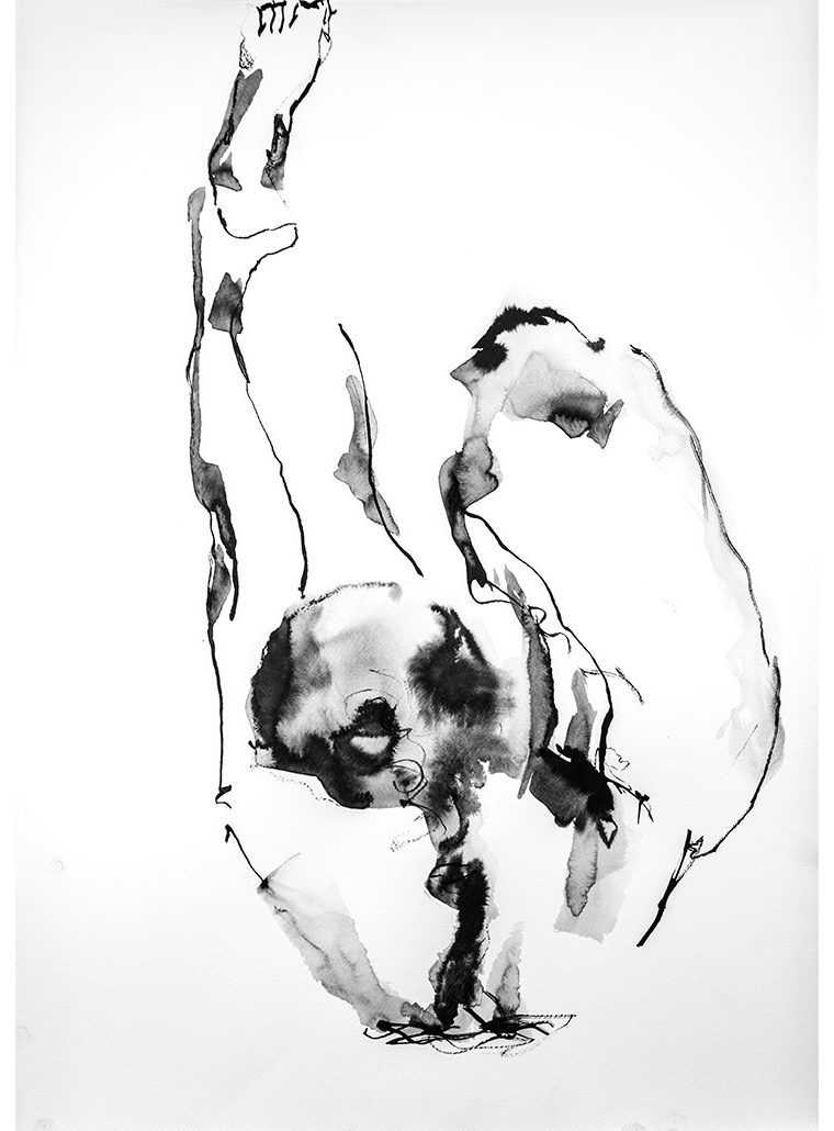 Haut de jambe - Encre 50x65 cm